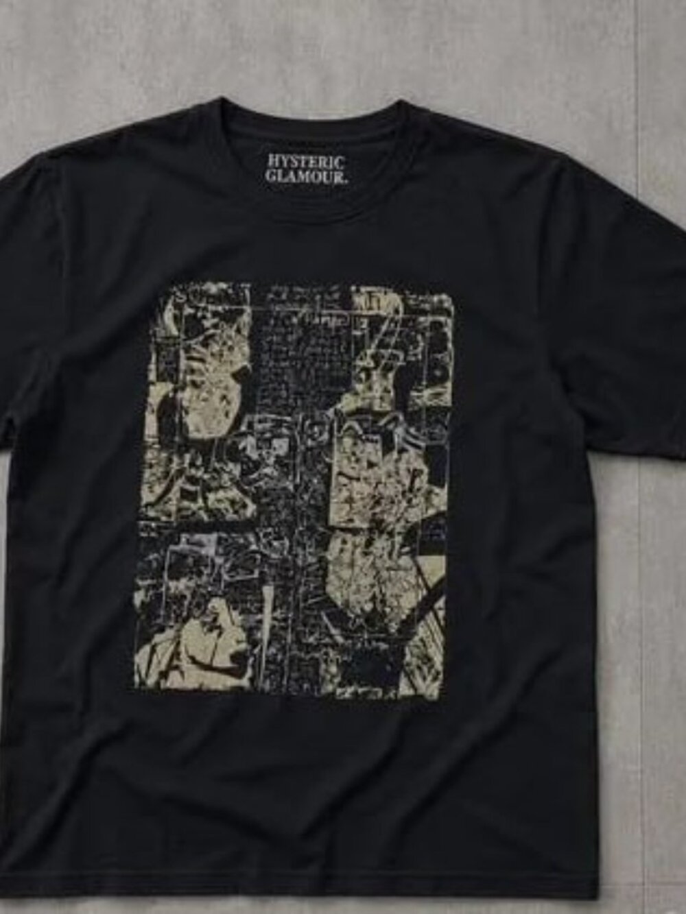 Hysteric Glamour Black Graphic Print Short Sleeve T-Shirt